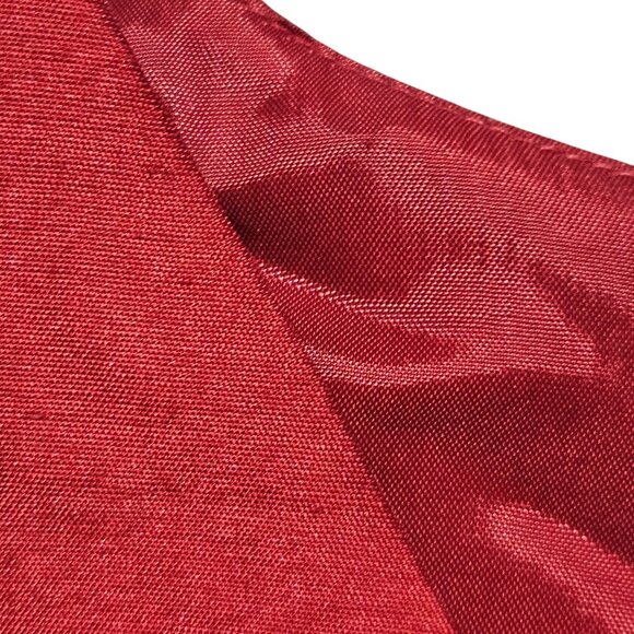 Talbots Women's Silk Top Red Medium Holiday Glam Minimalist Quiet Luxury - Picture 7 of 13